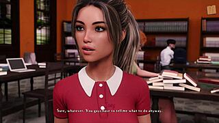brunette plays sexy game in being a dik route