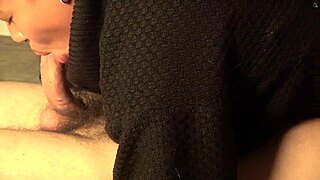 she takes this hairy cock deep, gagging hard before swallowing