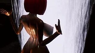 Want To Play With Ebony Redhead's Big Tits In Rest Area?