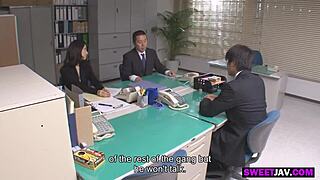 Japanese police lady dominates with wild teen 18+ blowjob!