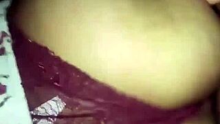 latina shows nice ass in dress