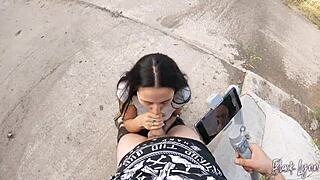 She Asked Me To Film Her Blowjob Skills With Huge Cock In Pov!