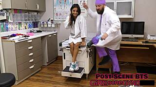 I can't resist licking Misty Addams' feet in her latex outfit backstage