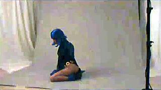 Amateur Teen Cosplays Raven Outdoors Publicly