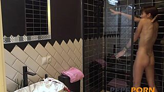 An 18-year-old girl gets started in porn by fucking a classmate