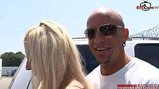 this naughty european blonde milf picks up a guy for cum in her mouth, wanna watch?