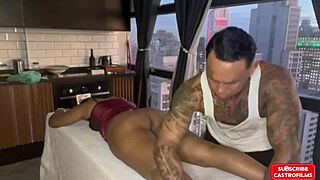 Multiple orgasms hit during sexy lingerie massage session