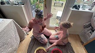 i smashed cake on livie's big fake tits for her birthday