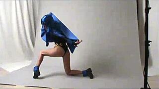 Amateur Teen Cosplays Raven Outdoors Publicly
