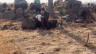 we bent over and fucked big ass from river to mountain in group.