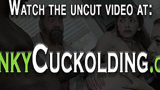 Blondi tyttö hallitsee BBC:tä intensiivisessä cuckold-alennustilanteessa