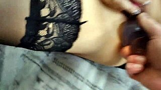 Mature Russian Slutwife Shows Funny Holes with Big Tits and Dildo in Comic Creampie Action