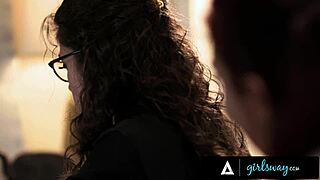 Girlsway - redhead with big tits tastes it technician victoria voxxxs pussy after her laptop fixed 😈