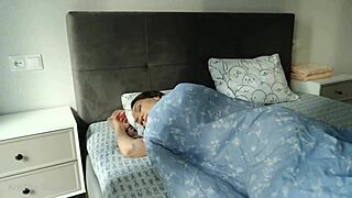 Kristina's early morning bathing with barefoot feet