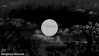 Ebony nurse's bus blowjob turns deep