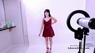 オーディションで茶髪美女が犯される