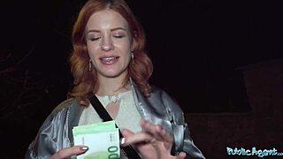 Yo, see this ginger babe squirt all over my cock in public