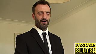 Classy submissive woman spanked in rough sex