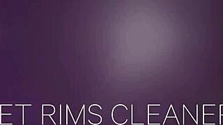 Wet teen rims and cleans in hardcore blowjob session.