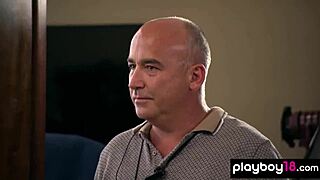 amateur blonde babe nicole in glasses serving a big cock in the library