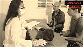 the doctor grabbed the young guy's dick during consultation and it led to fucking