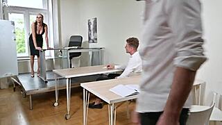 Slutty Student Candee Licious Takes DP in Headmaster’s Office