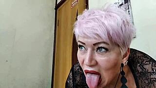 Mature Russian Slutwife Shows Funny Holes with Big Tits and Dildo in Comic Creampie Action