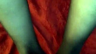 Teen Amateur Footjob in Stockings Cumshot POV!