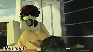 Riding Monster Cock in Condo Cumshot Scene