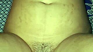 Indian bhabhi fucks wet pussy with hard dildo