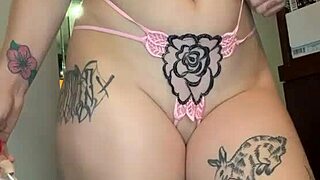 This hot brunette plays with her wet pussy and juicy butt. She’s dripping everywhere!