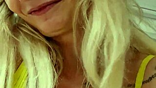 hey, check out this blonde milf's orgasm with farting fetish