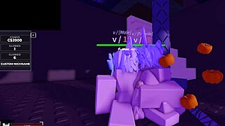 Spooky bunny costume during halloween season breeding fun