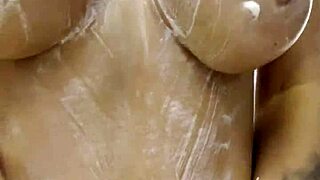 Monika Fox Poses Naked Smearing Cream On Body