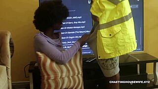 Housewife gets rough doggystyle from handy man