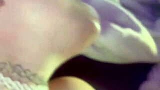 Bound slut cums hard on toy.