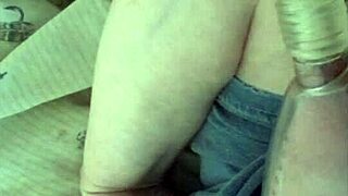 Lactating woman sucks and swallows milk during deepthroat session with big cock.