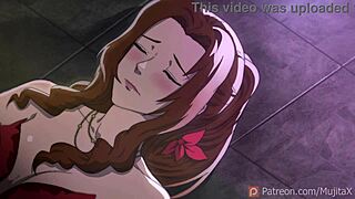 Tifa rides big ass in mansion cowgirl creampie