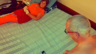 i'm granny velma, deepthroating and licking cum in mouth