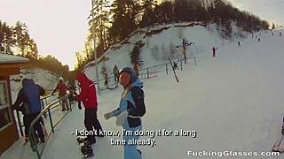 Snowboarder Rosemary Moyer craves hard cock action