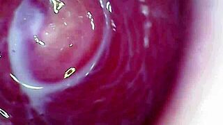 camera deep inside wet pussy capturing intense female orgasm 😍