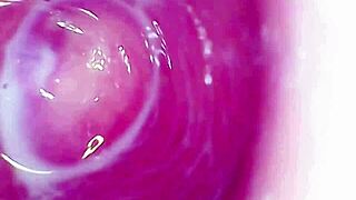 camera deep inside wet pussy capturing intense female orgasm 😍