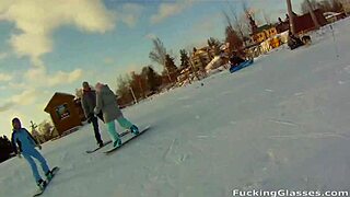 Snowboarder Rosemary Moyer craves hard cock action