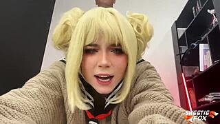 himiko toga's hairy pussy gets first creampie at 18