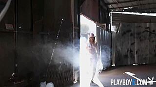 Olivia Taylor rides bull at rodeo