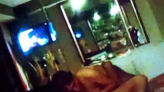 Ex Wife Of Cousin Gives Blowjob And Eats Balls In Motel