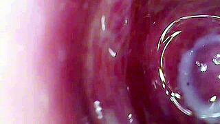 camera deep inside wet pussy capturing intense female orgasm 😍