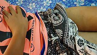 Desi girlfriend cheats with lover in hotel room