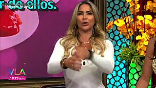 Aylin Mujica's Marked Nipples and Huge Ass in Mini Skirt