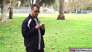 Hot teen rammed by pervy photographer in blowjob and fingering session